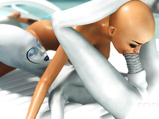 Super Alien Sex In The Sci-Fi Lab. Futa Alien Plays With A Young Hottie free video