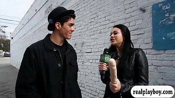 Tall Guy Convinced To Toy Fucks Girl's Pussy For Cash free video