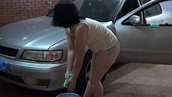 A Girl Washes A Car And Then Masturbates Her Ass free video