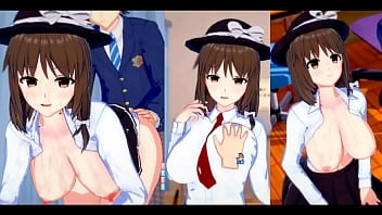 【エロゲーコイカツ！】東方 宇佐見蓮子におっぱい揉みまくりH！3Dcg巨乳アニメ動画(東方プロジェクト)【ヘンタイゲーム とうほう れんこ うさみ】 free video