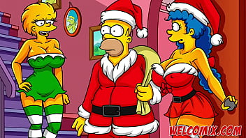 Christmas Present! Giving His Wife As A Gift To Beggars! The Simptoons, Simpsons Hentai free video